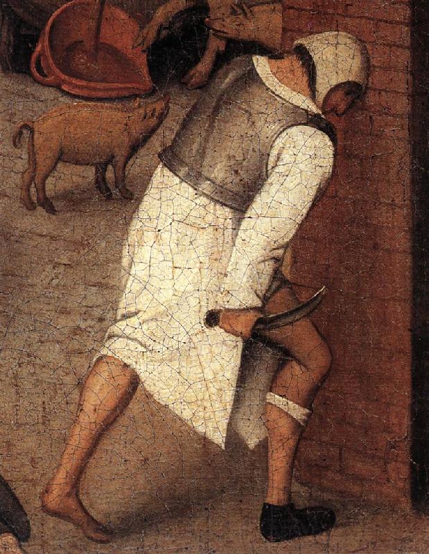 BRUEGHEL, Pieter the Younger Proverbs (detail) ftqq Norge oil painting art